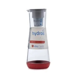 Hydros 5 Cups Red Water Filtration Carafe