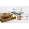 Anchor Hocking 2.5 Qt Glass Clear Mixing Bowl Set 3 Pc