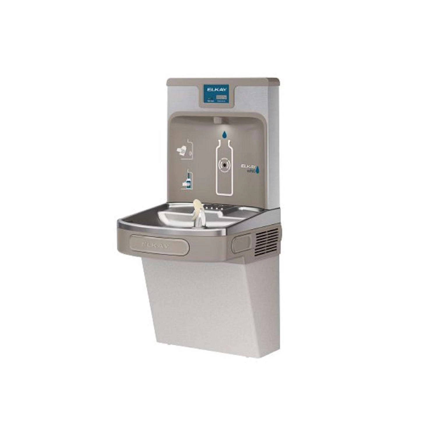 Elkay EZH2O 8 Gal Gray Bottle Filling Station And Water Cooler Stainless Steel - Image 2
