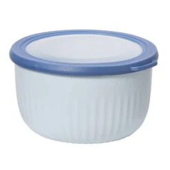 OGGI 2.6 Qt Polypropylene Blue Bowl With Lid 2 Pc