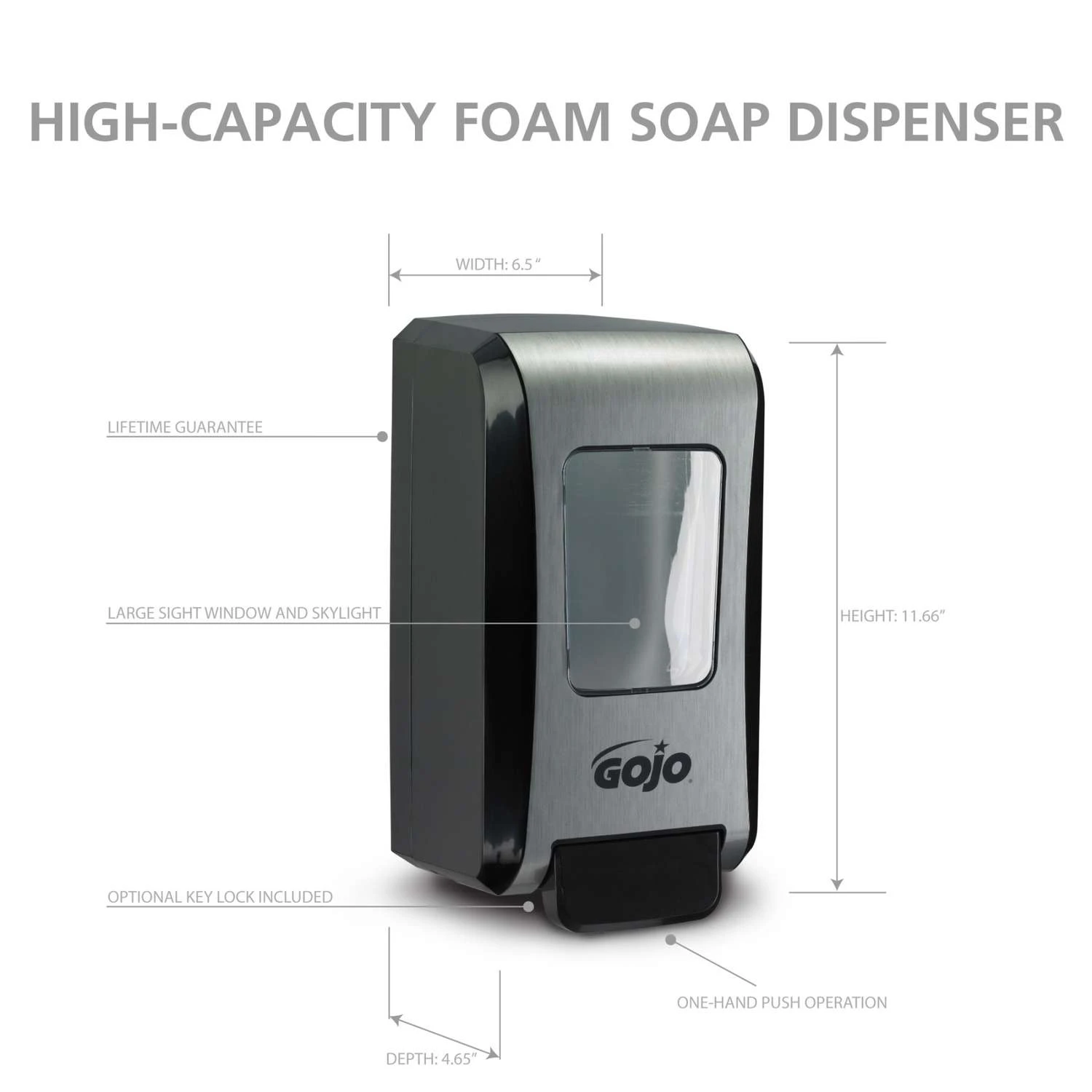 Gojo 2000 Ml Wall Mount Foam Soap Dispenser - Image 4