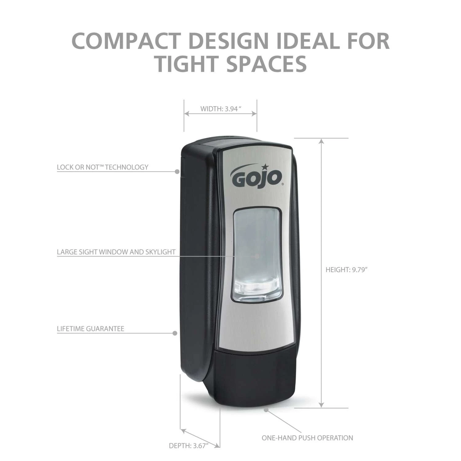 Gojo 700 Ml Wall Mount Foam Soap Dispenser - Image 5
