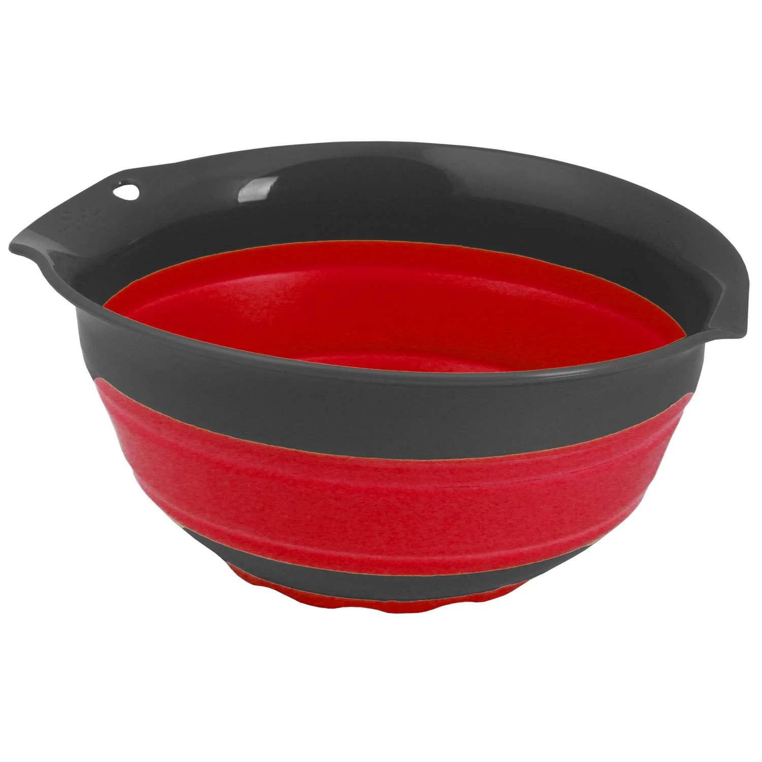 Squish 3 Qt Polypropylene/TPE Gray/Red Collapsible Mixing Bowl 1 Pc