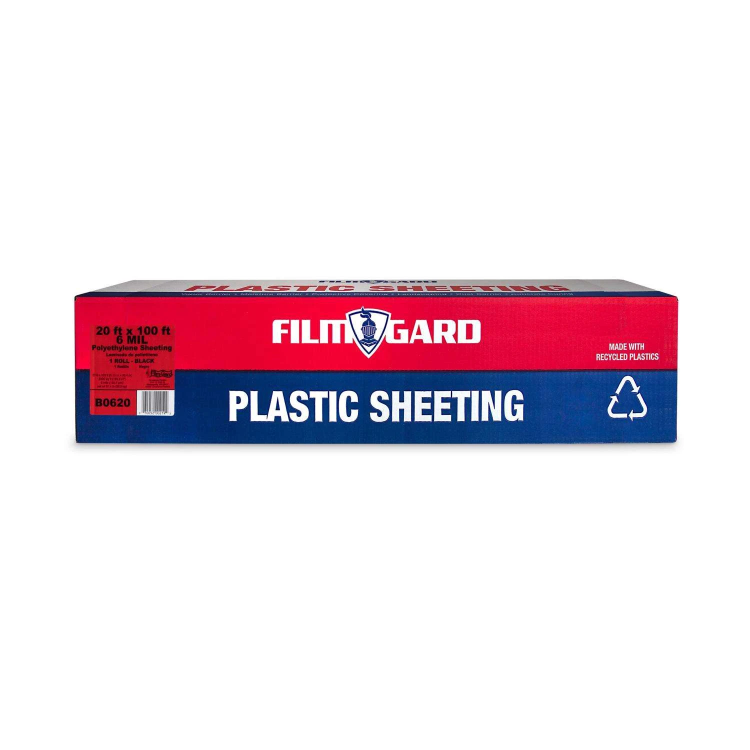 Film-Gard Plastic Sheeting 6 Mil X 20 Ft. W X 100 Ft. L Polyethylene Black 1 Pk