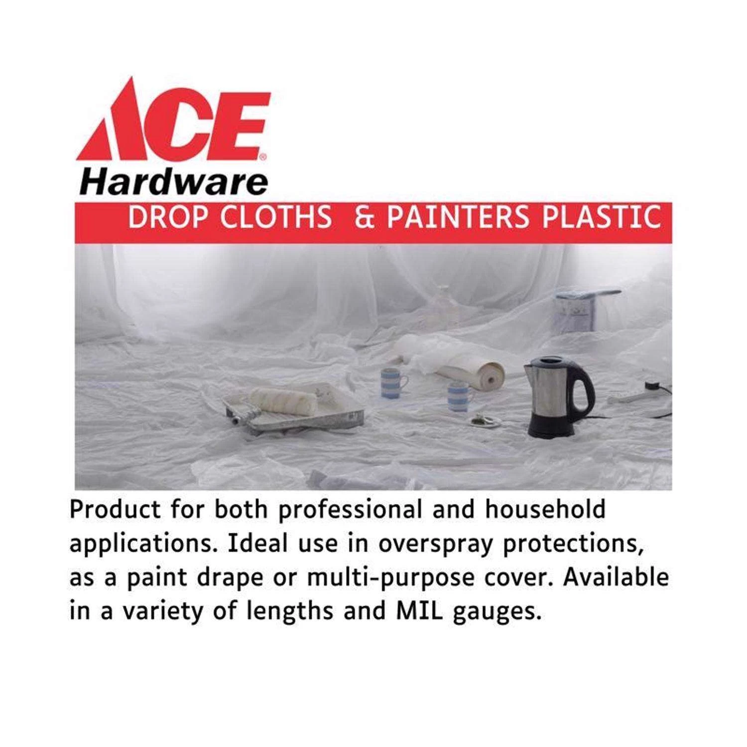 Ace Plastic Sheeting 4 Mil X 20 Ft. W X 25 Ft. L Polyethylene Clear - Image 5