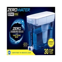 ZeroWater Ready-Pour 30 Cups Blue Water Filtration Dispenser