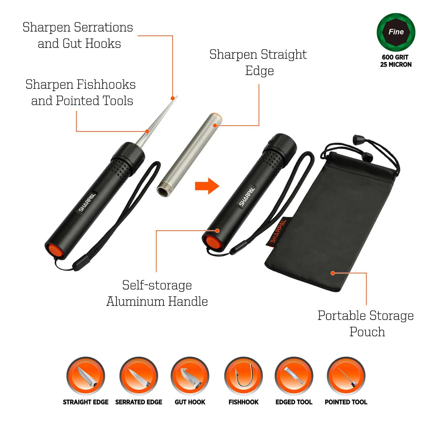 Sharpal Matte Diamond Abrasive 1 Stage Knife And Tool Sharpener - Image 6