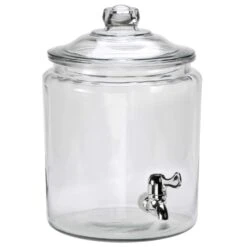 Anchor Hocking 2 Gal Clear Free-Standing Water Dispenser Glass