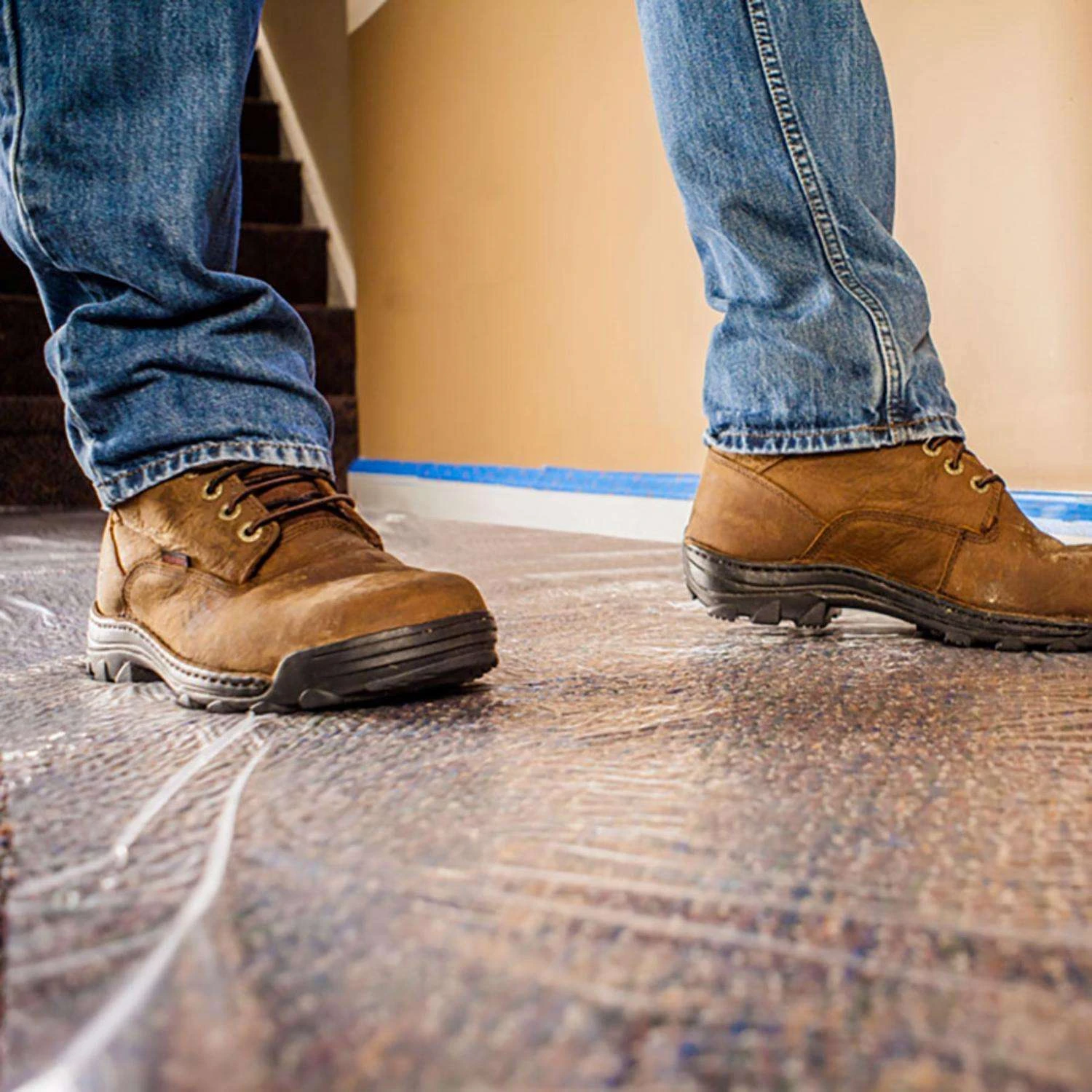 Surface Shields Carpet Shield Self-Adhering Film 3 Mil X 24 In. W X 200 Ft. L Polyethylene Clear - Image 3