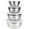 Chef Craft Stainless Steel Silver Mixing Bowl Set 4 Pc