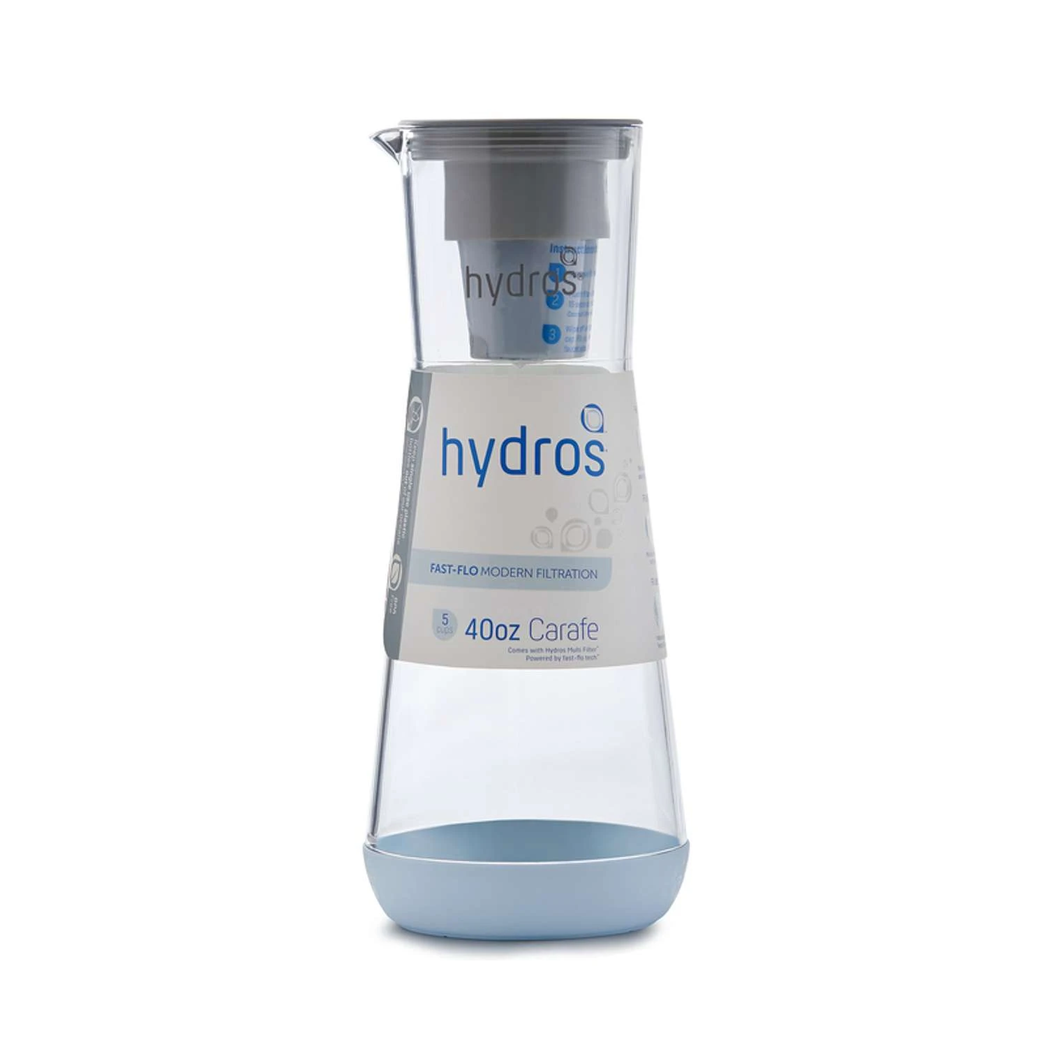 Hydros 5 Cups Blue Water Filtration Carafe - Image 2