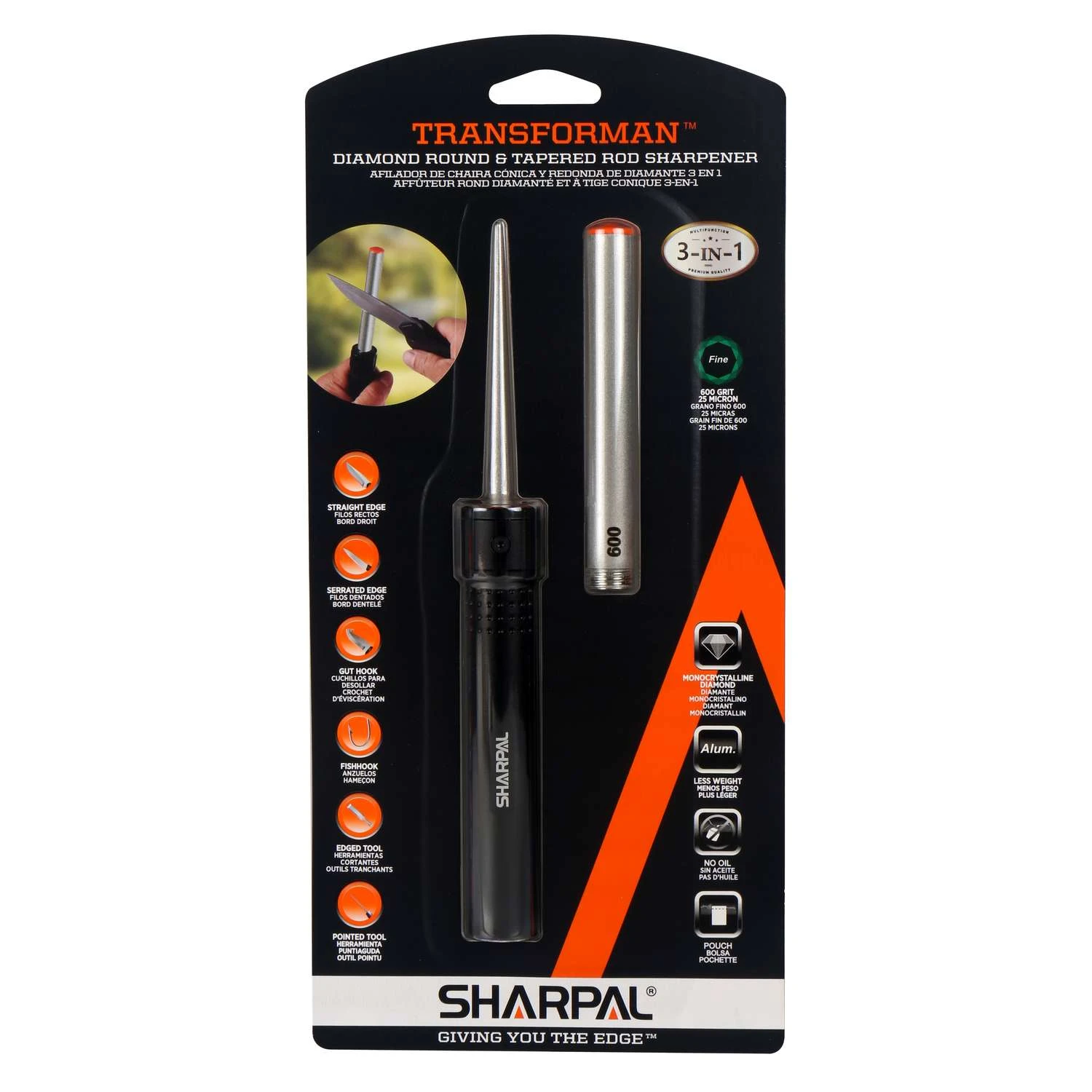 Sharpal Matte Diamond Abrasive 1 Stage Knife And Tool Sharpener - Image 3