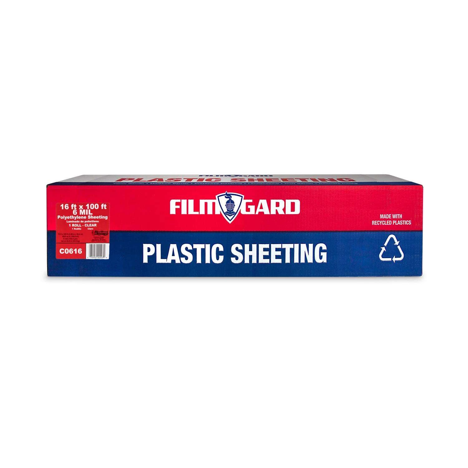 Film-Gard Plastic Sheeting 6 Mil X 16 Ft. W X 100 Ft. L Polyethylene Clear 1 Pk