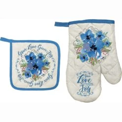 Divinity Blessed Beyond Measure White/Blue Cotton Shrubbie