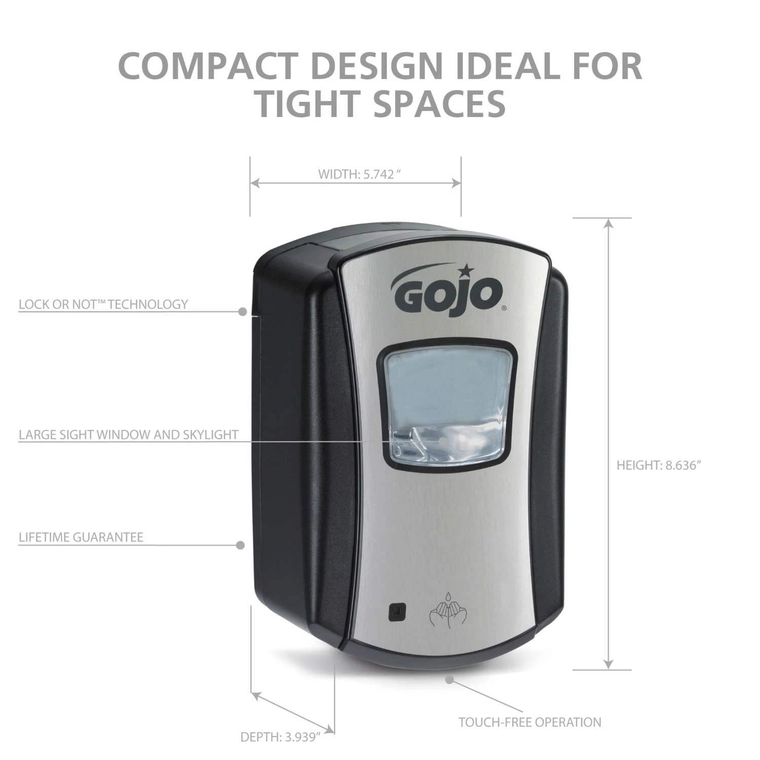 Gojo 700 Ml Wall Mount Touch Free Foam Soap Dispenser - Image 4
