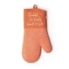 Krumbs Kitchen Homemade Happiness Orange Thankful Silicone Oven Mitt