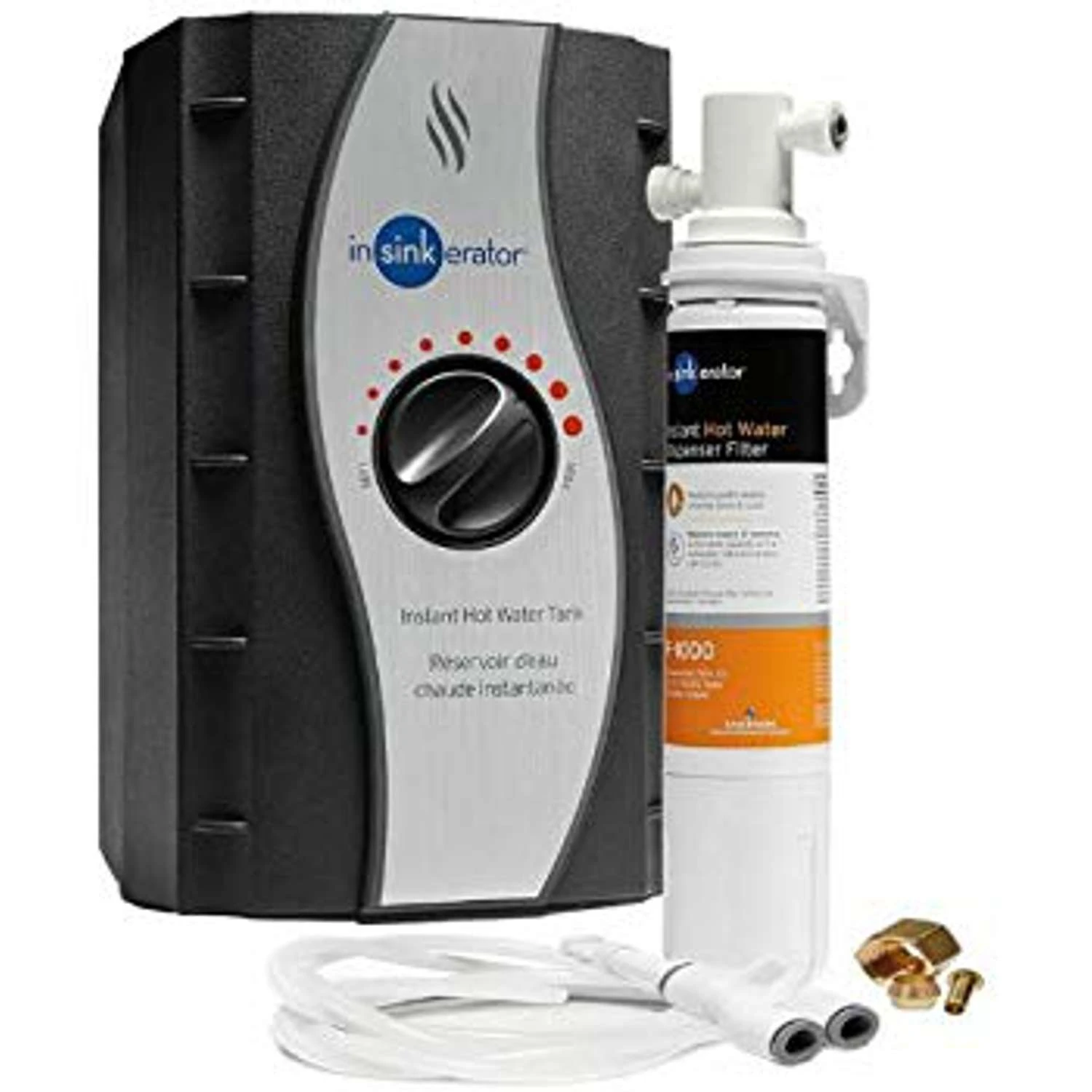 InSinkErator 2/3 Gal Black/White Hot Water Tank And Filtration System Stainless Steel